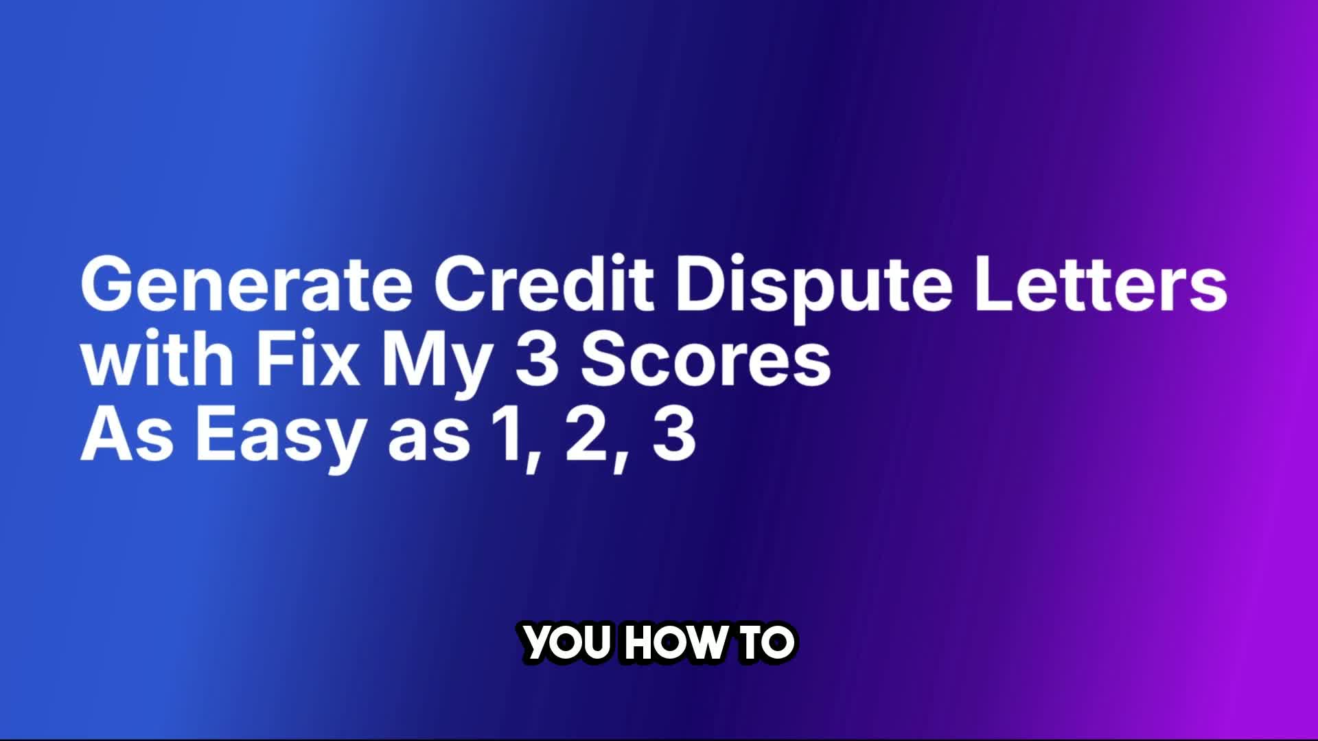 Fix My 3 Scores